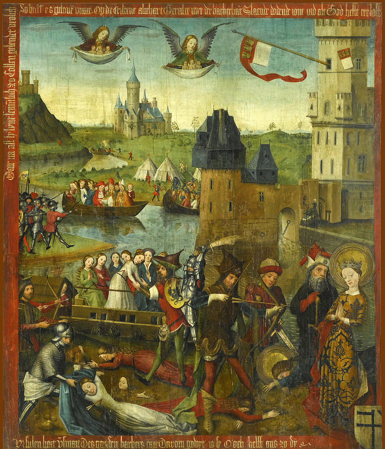 The Martyrdom of Saint Ursula and the Eleven Thousand Virgins of Cologne Painting by The Master of 1456