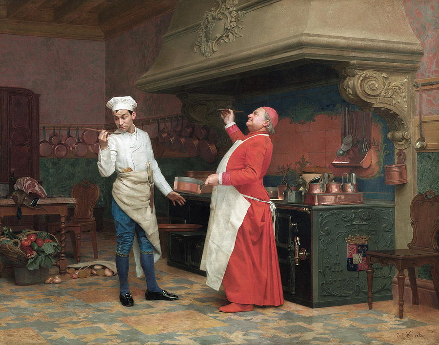 Lettuce Painting - The Marvelous Sauce by Jehan Georges Vibert