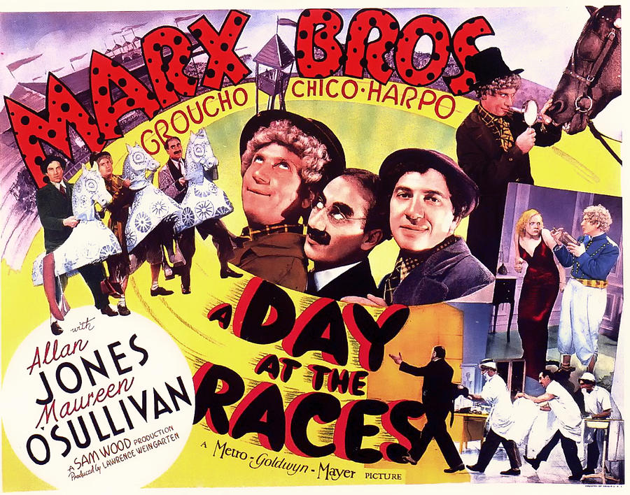 The Marx Bros - A Day At The Races 1937 Mixed Media by Mountain Dreams