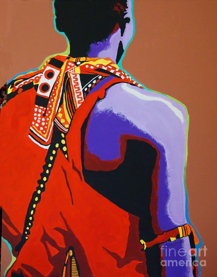 Abstract Painting - The Masai by Gail Zavala