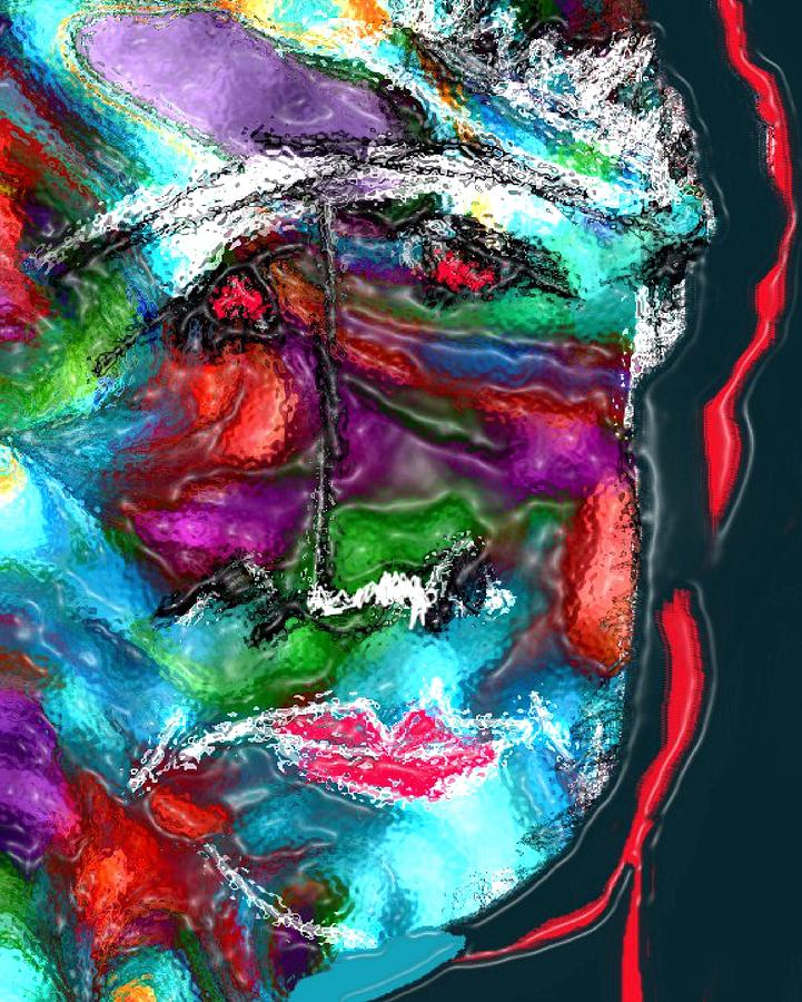 Abstract Digital Art - The Mask 2 by Mimo Krouzian