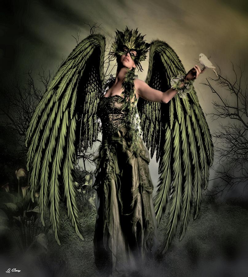 Fairy Photograph - The Mask Angel by Gayle Berry