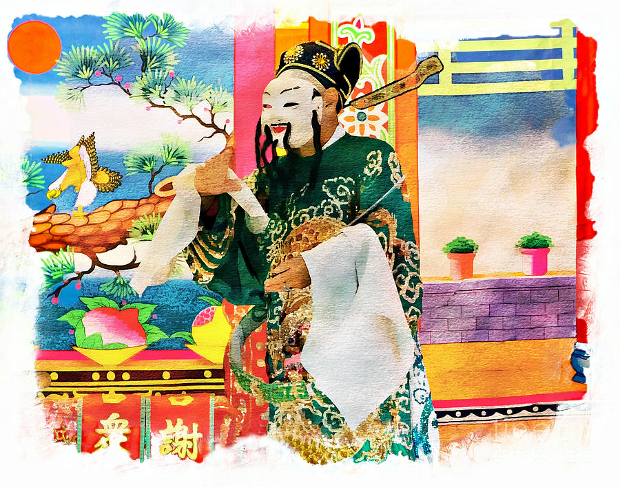 The Mask of China Painting by Ian Gledhill