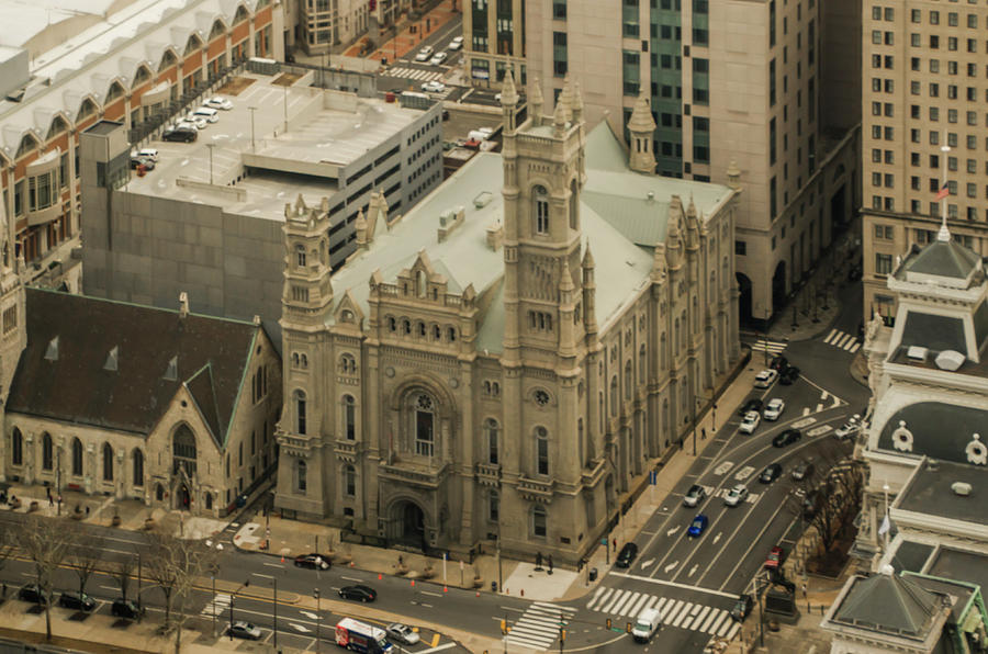 The Masonic Temple In Philadelphia from Above Photograph by Bill Cannon