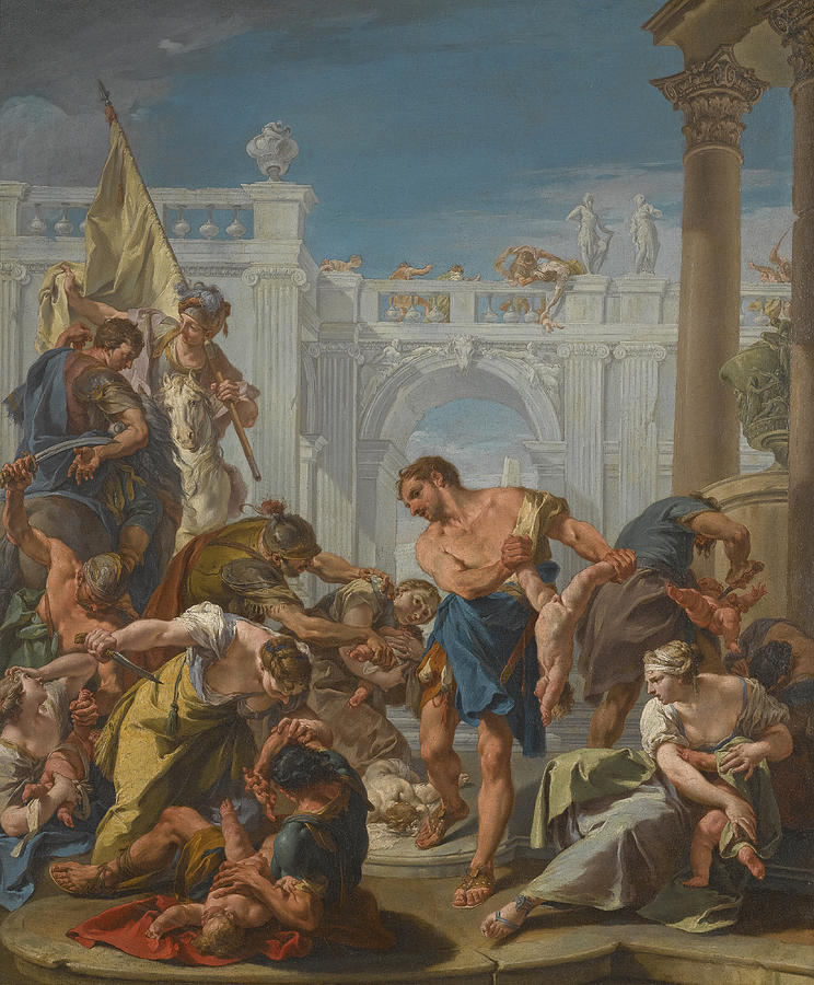 The Massacre of the Innocents Painting by Giambattista Pittoni