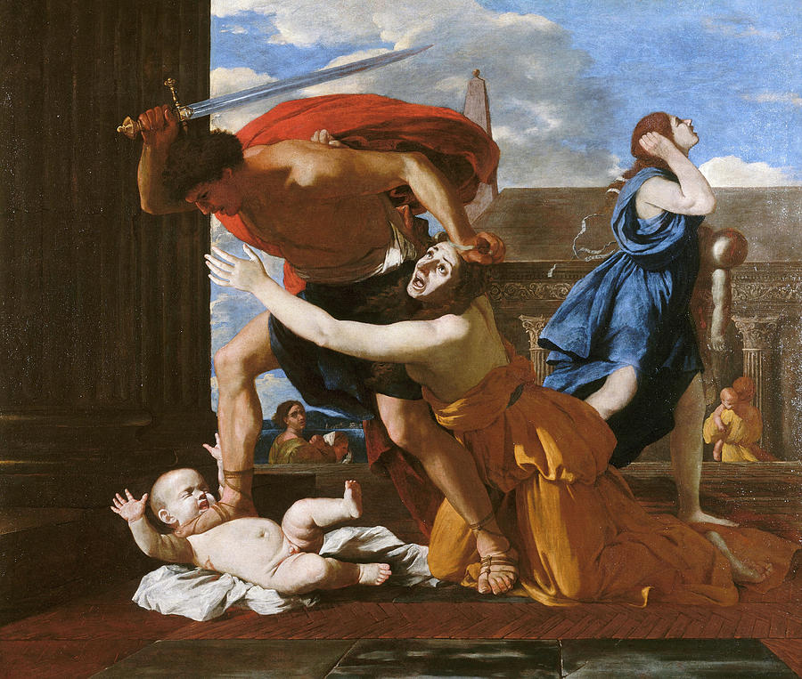 Nicolas Poussin Painting - The Massacre of the Innocents by Nicolas Poussin