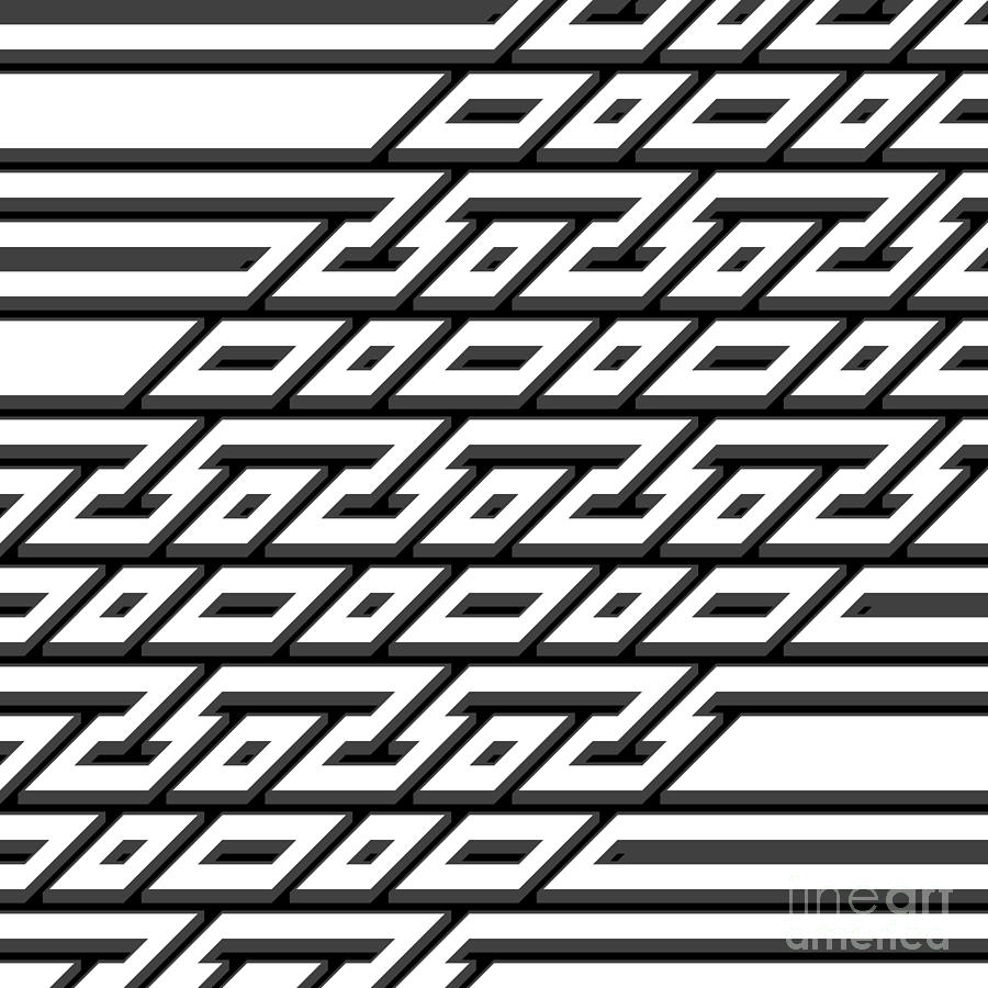 The Maze black and white Digital Art by Heidi De Leeuw
