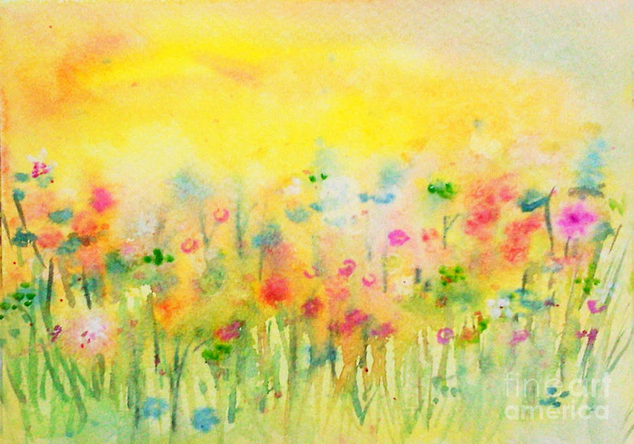 The Meadow Painting by Asha Sudhaker Shenoy