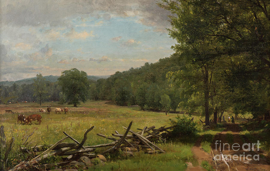 The Meadow Painting by Thomas Worthington Whittredge