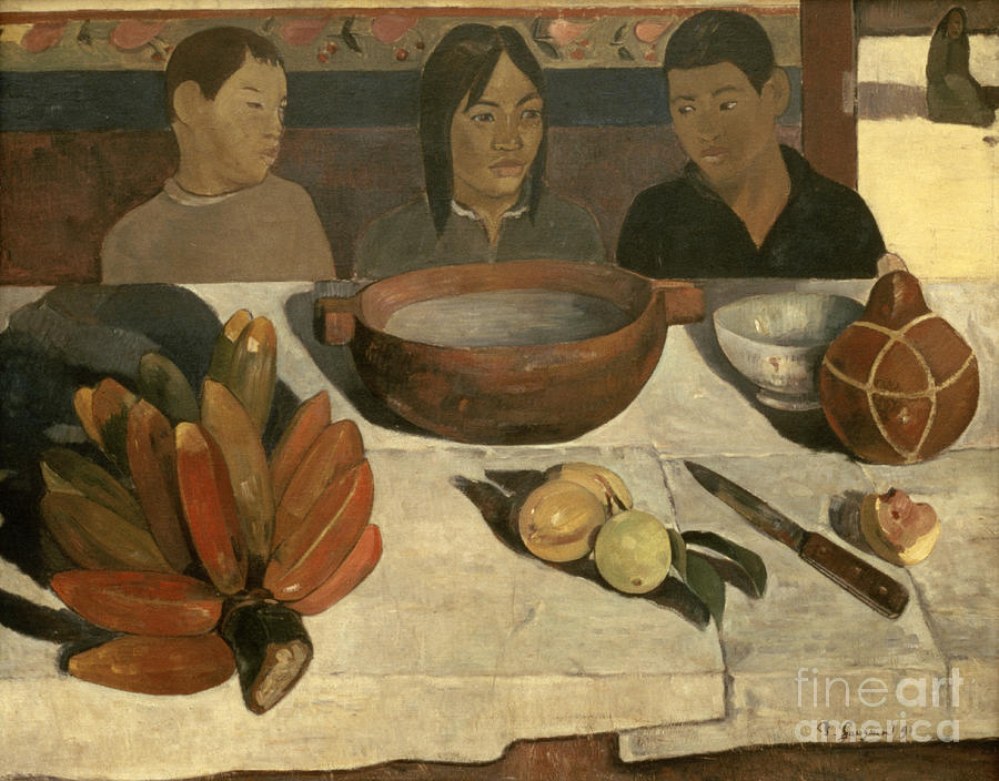 Paul Gauguin Painting - The Meal by Paul Gauguin