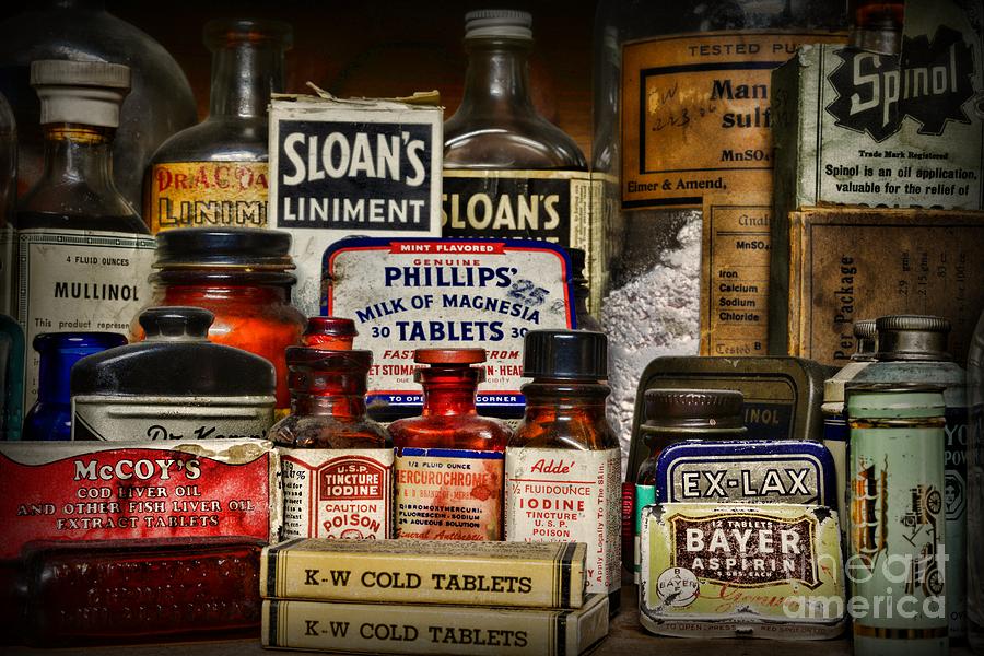 Vintage Photograph - The Medicine Shelf by Paul Ward