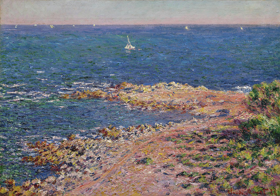 The Mediterranean with a Mistral Wind Painting by Claude Monet