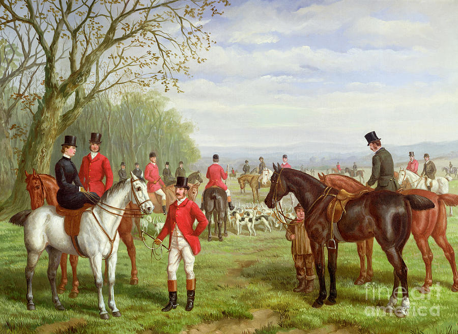Horse Painting - The Meet by Edward Benjamin Herberte