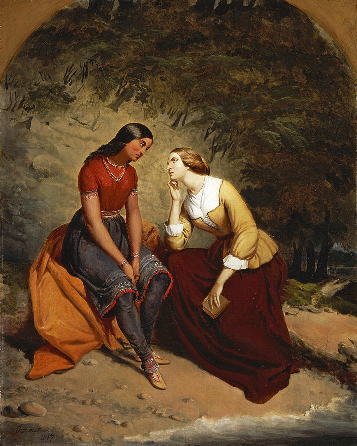 The Meeting of Hetty and Hist Painting by Tompkins Harrison Matteson