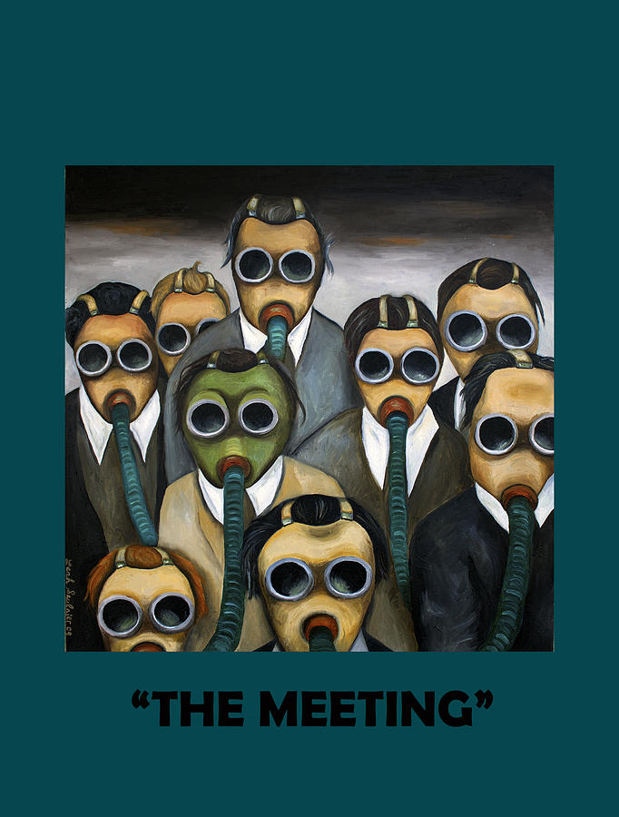 The Meeting with Lettering Painting by Leah Saulnier The Painting Maniac