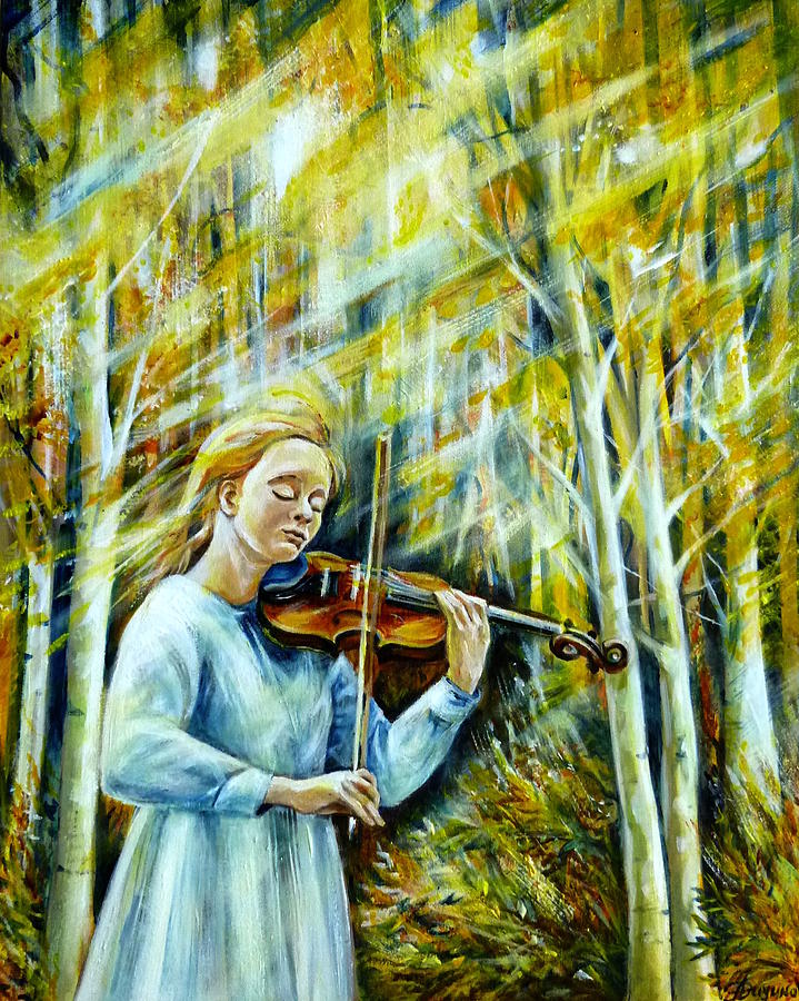 The Melody of Autumn Painting by Anna Duyunova