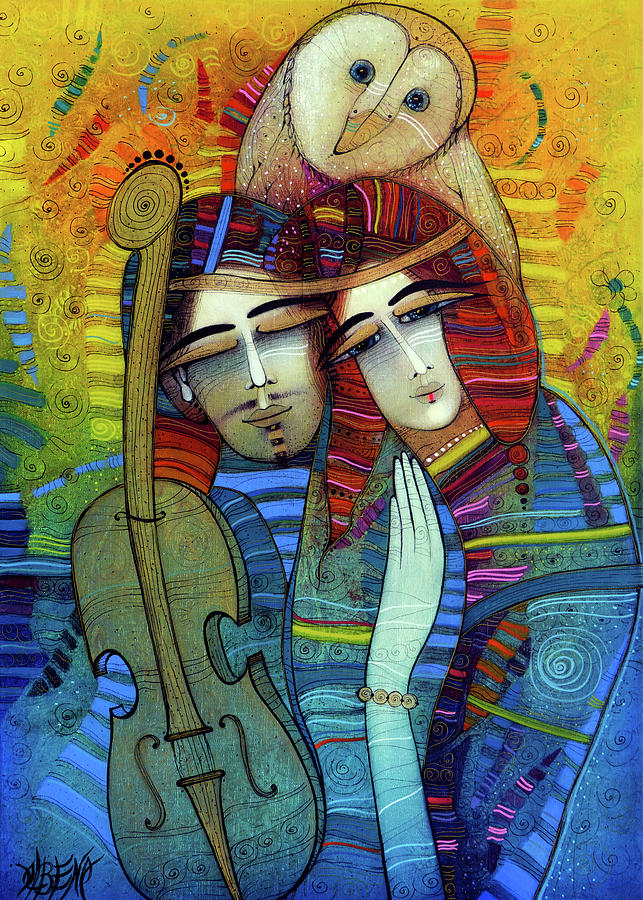 The melody of happiness Painting by Albena Vatcheva