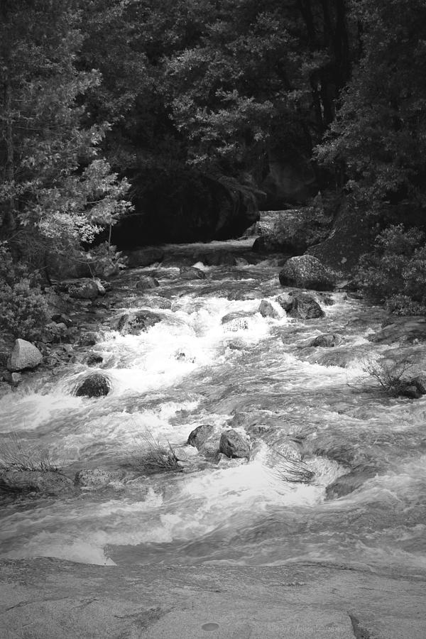 The Merced River At Yosemite Two B And W Photograph by Joyce Dickens