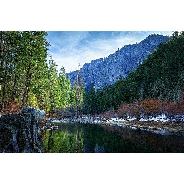 Yosemite National Park Photograph - The Merced River In Yosemite National by David Dedman