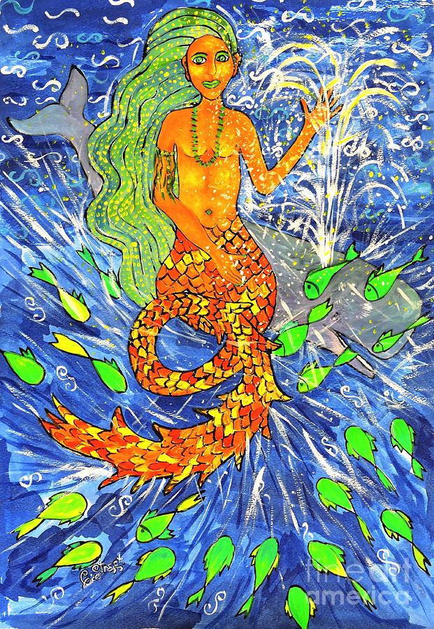 The Mermaid and the Whale Painting by Caroline Street