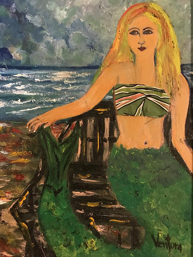 The Mermaid of Kanaha Pond Painting by Clare Ventura
