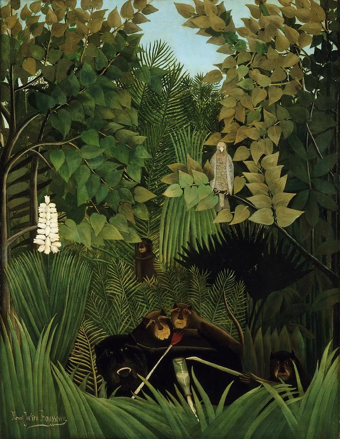 The Merry Jesters Painting by Henri Rousseau