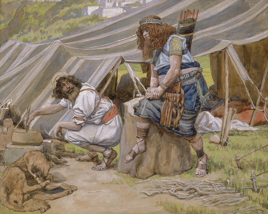 The Mess of Pottage Photograph by James Tissot