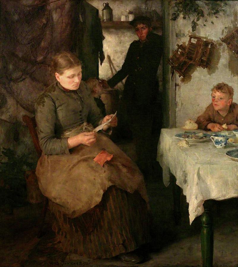 The Message Painting by Henry Scott Tuke