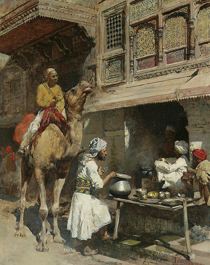 Edwin Lord Weeks Painting - The Metalsmiths Shop  by Edwin Lord Weeks