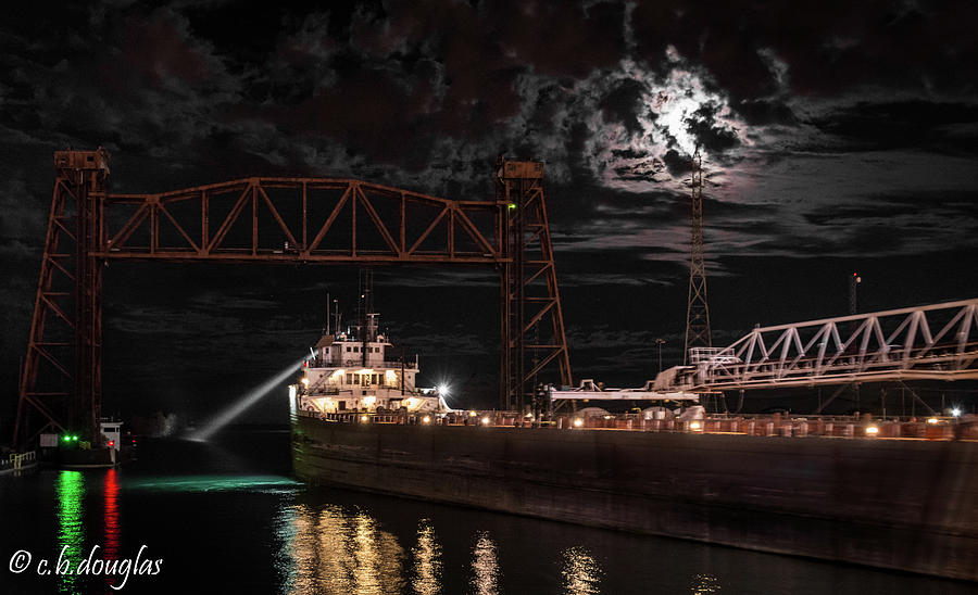 The Michipicotens departure under a full moon Photograph by Christine Douglas