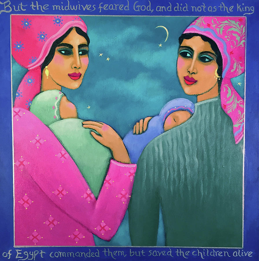 Midwives Painting - The Midwives by Carla Golembe