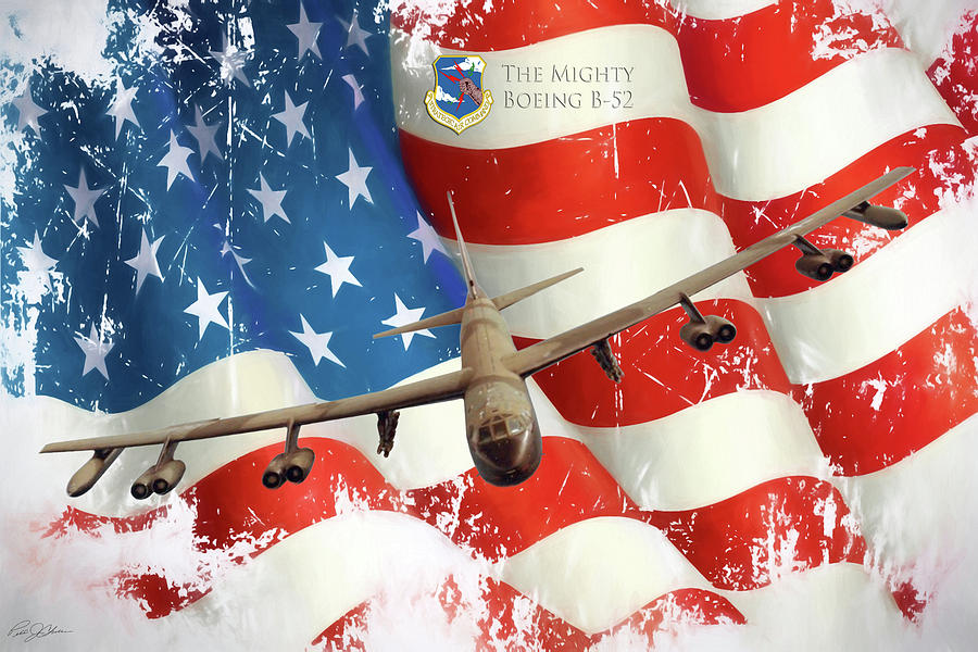 The Mighty B-52 Digital Art by Peter Chilelli