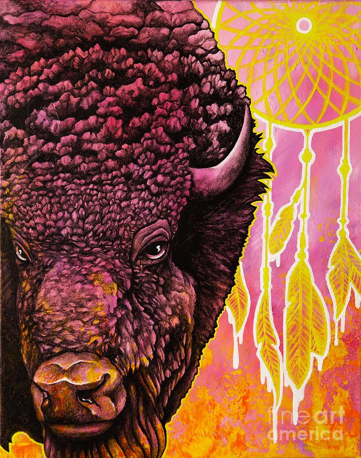 The Mighty Bison Painting By Dan Gee - Fine Art America