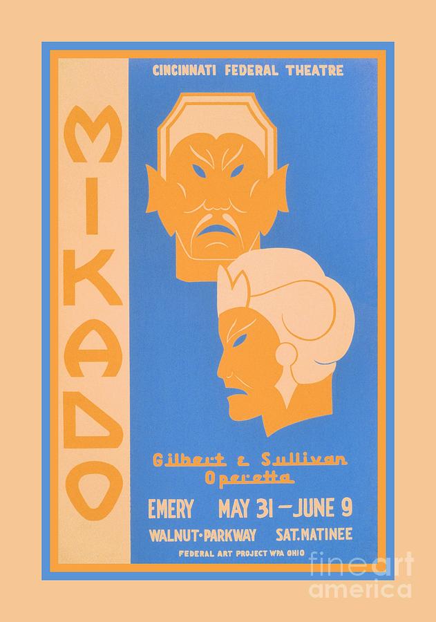 The Mikado Gilbert and Sullivan Digital Art by Heidi De Leeuw