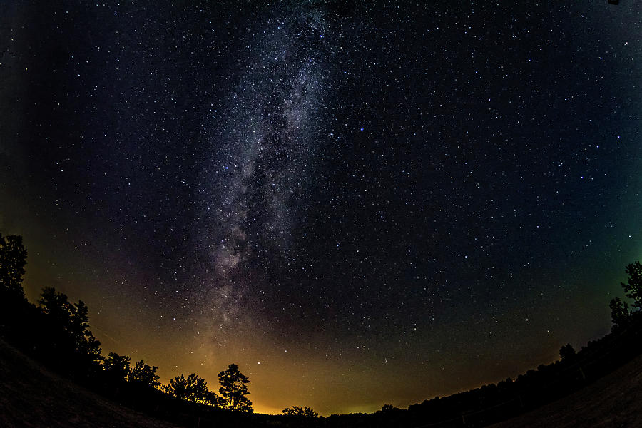 The Milky Way - A Fisheye Lens View Photograph by Steve Harrington