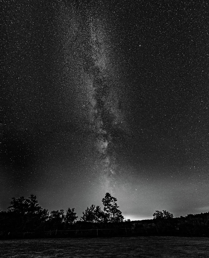 The Milky Way - A Summer Thought bw Photograph by Steve Harrington