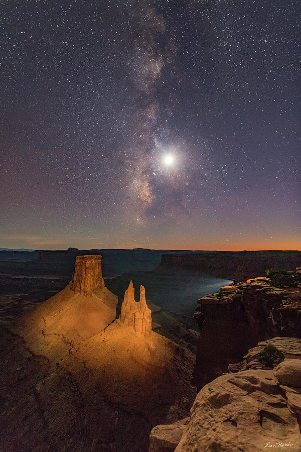 The Milky Way and the Moon from Marlboro Point Photograph by Dan Norris