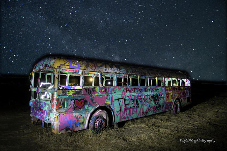 Landscape Photograph - The Milky Way Bus by Kyle Perry