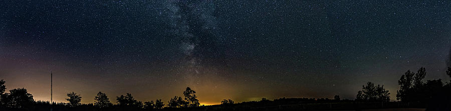 The Milky Way - Center Stage - 180 Panorama Photograph by Steve Harrington