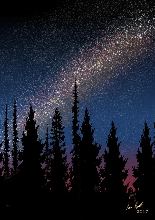Planet Milky Way Night Rendering Digital Drawing Stock Photo by ©vinkfan  645408830