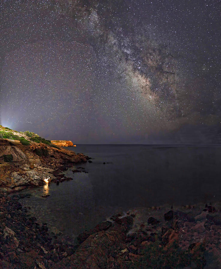 The Milky Way from Sounion - Greece Photograph by Constantinos Iliopoulos