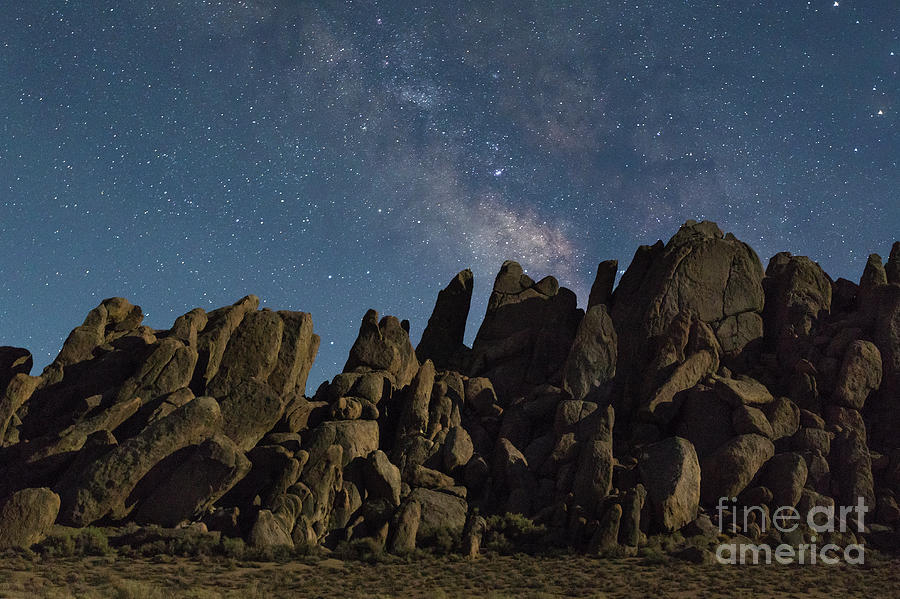 The Milky Way Over The Rocks Photograph by Mimi Ditchie
