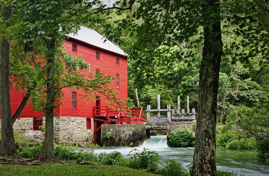 Spring Photograph - The Mill at Alley Spring by Cricket Hackmann