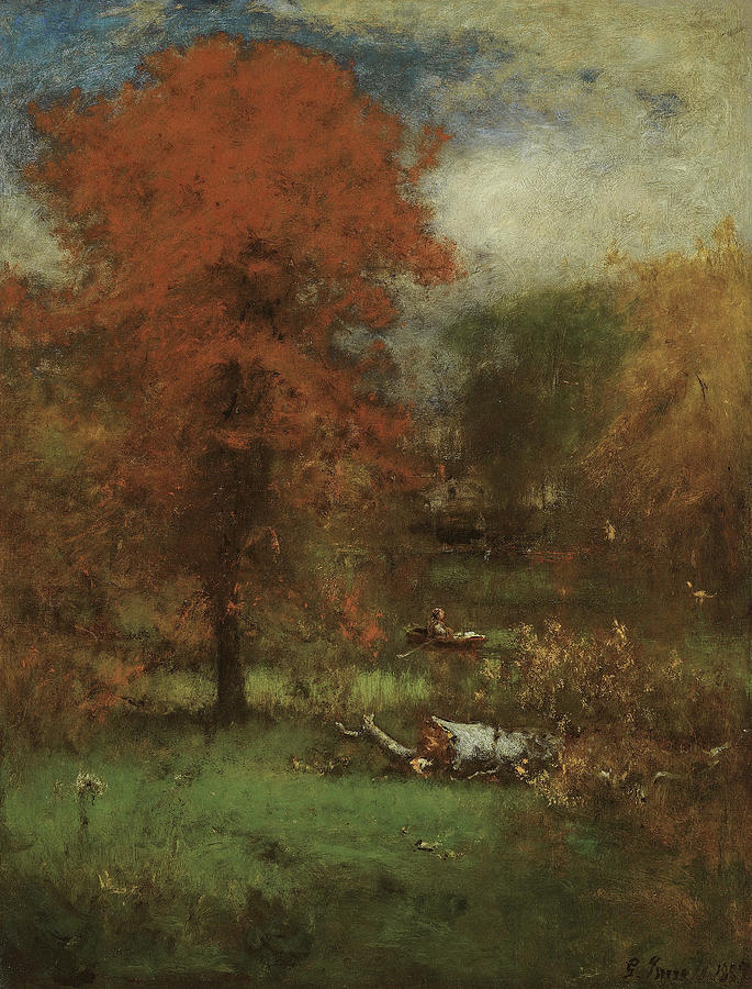 Fall Painting - The Mill Pond by George Inness