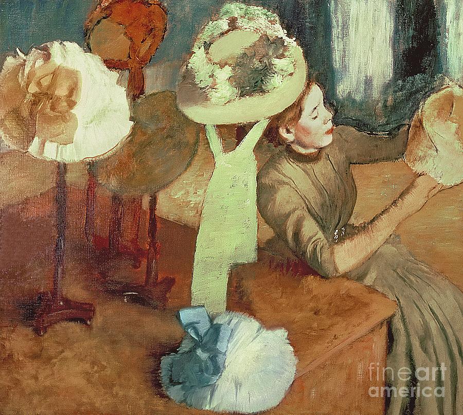 Edgar Degas Painting - The Millinery Shop by Edgar Degas by Edgar Degas