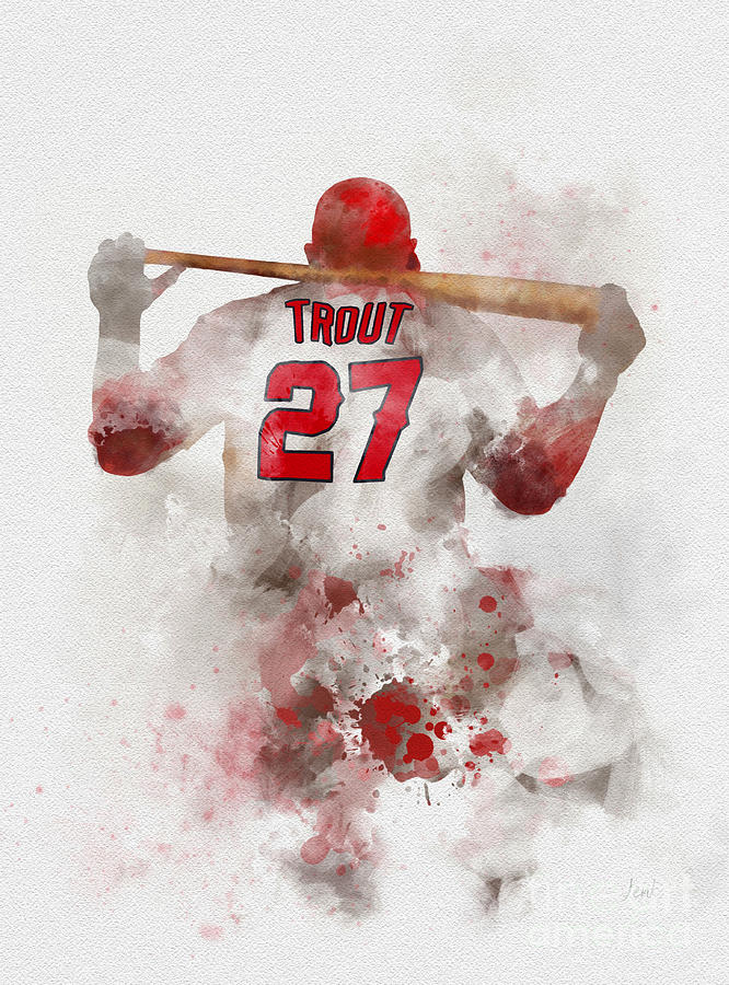 Mike Trout Mixed Media - The Millville Meteor by My Inspiration