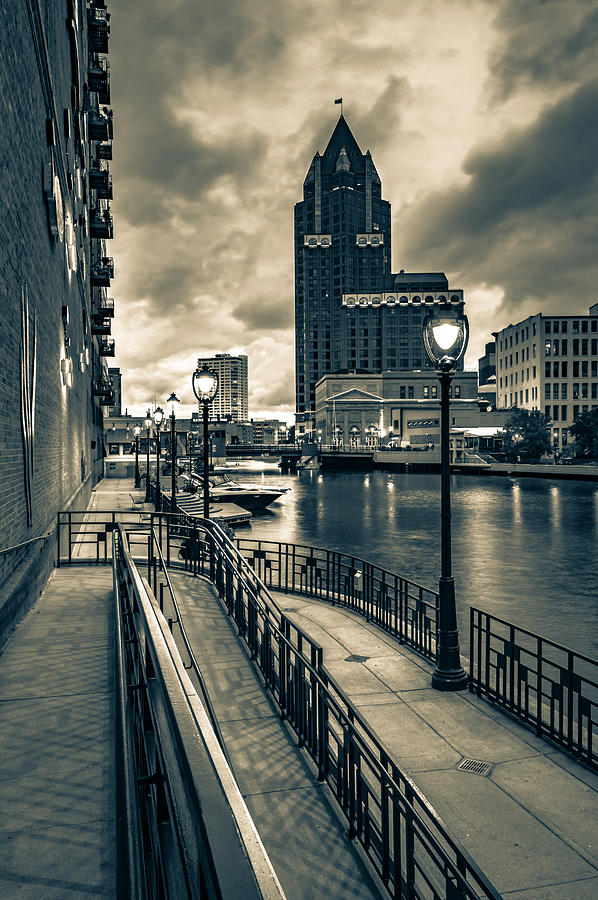 The Milwaukee Center River Walk Photograph by James  Meyer