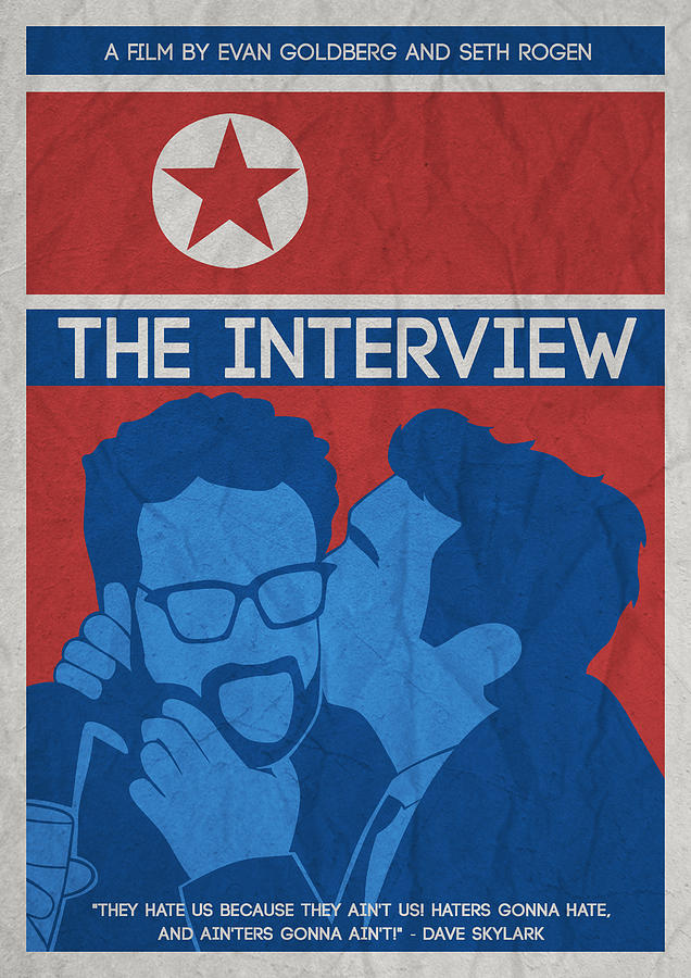 The Minimalist Movie Poster- The Interview Painting by Celestial Images