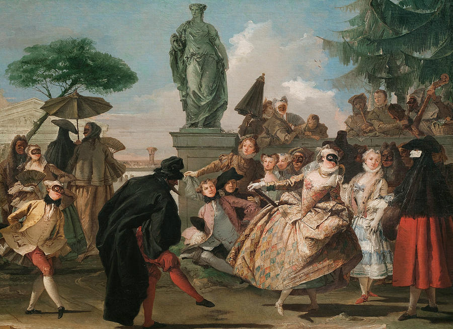 The Minuet Painting by Giovanni Domenico Tiepolo