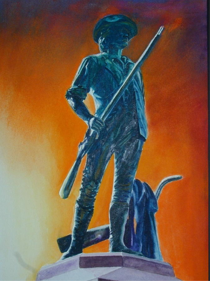 Patriot Painting - The Minuteman by Dwight Williams